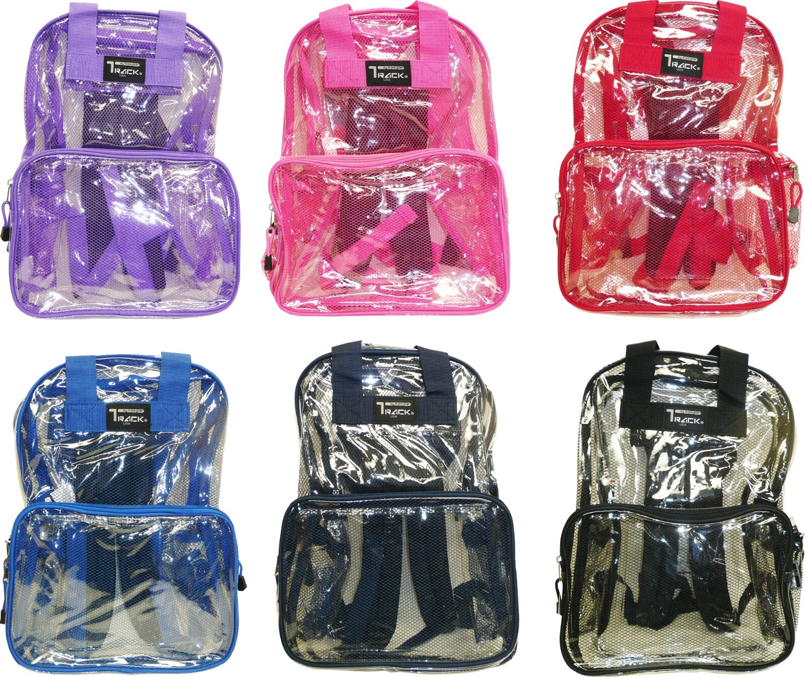 17-inch Heavy Duty Clear Backpack Waterproof See Through Book-bag