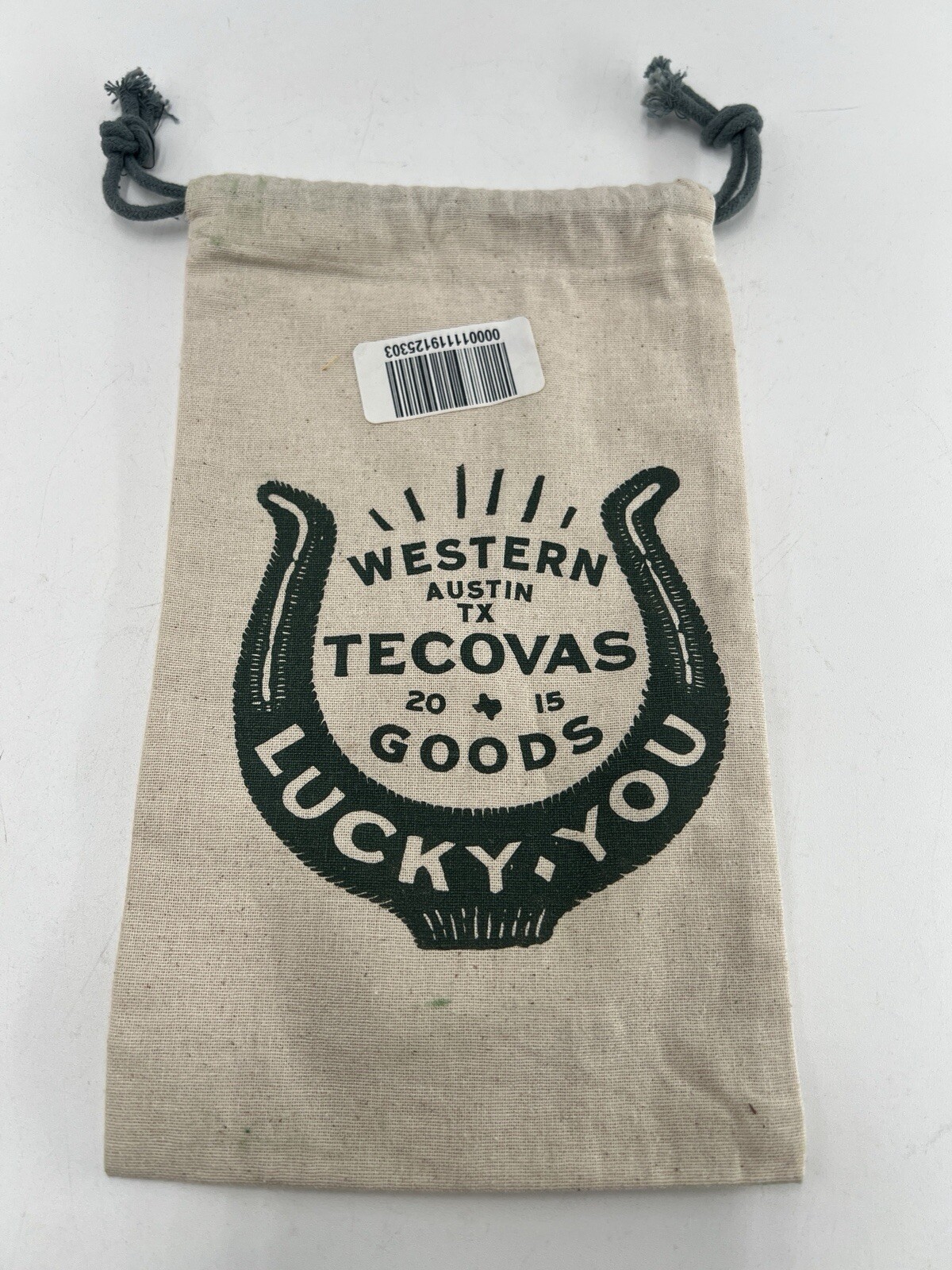 NEW TECOVAS BAG TRAVEL CANVAS WESTERN LUCKY YOU for ACCESSORIES 9x6x”
