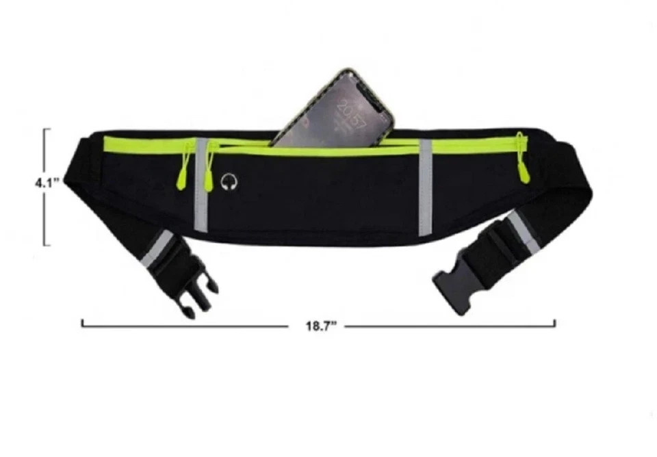 Adjustable Running Belt Water Resistant Waist Pack Fanny Bag Unisex Phone Pouch