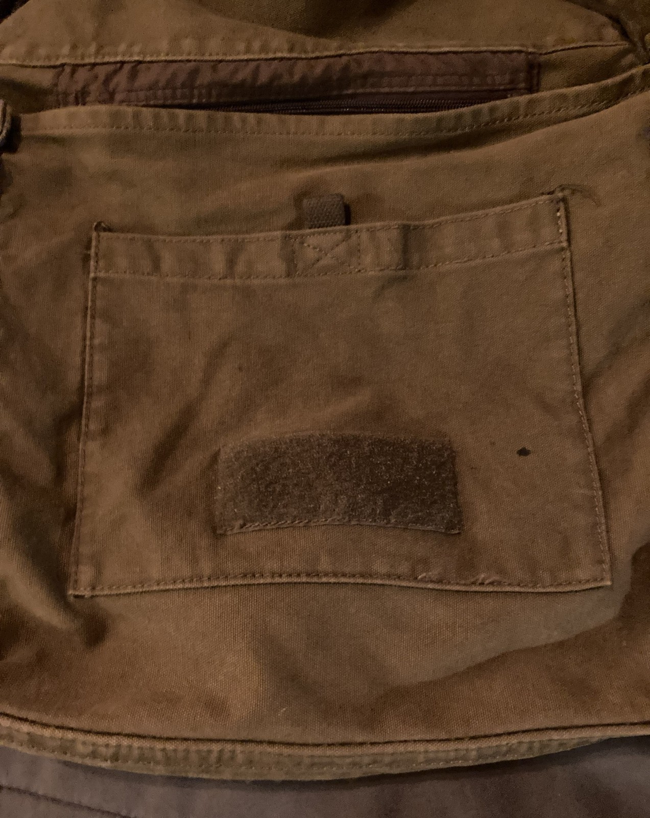 American Eagle Outfitters Canvas Messenger Bag Army Green Vintage Utility Y2K