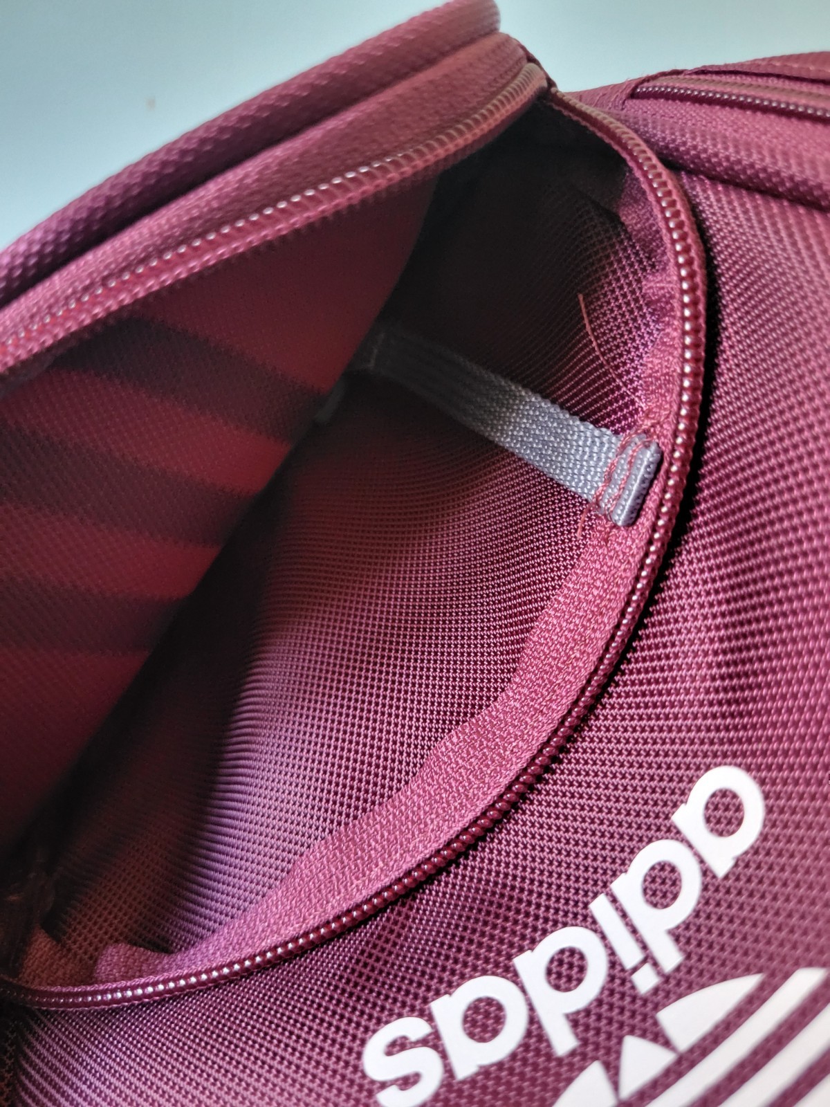 Adidas Maroon Adjustable Mini Backpack Adidas 3 Stripes