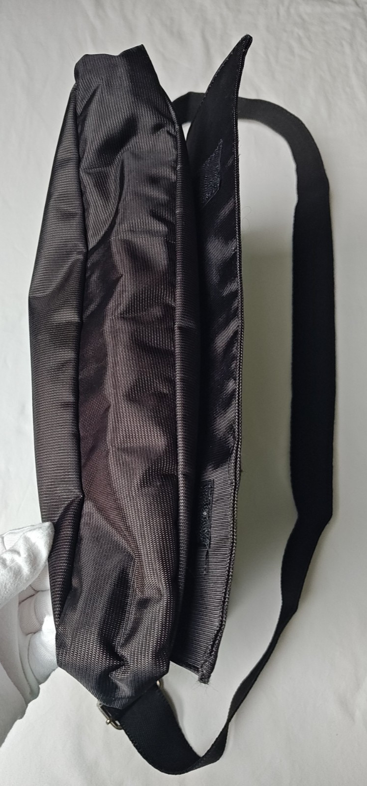 Prada Linea Rossa Black Nylon Messenger Laptop Bag – Adjustable Crossbody Strap