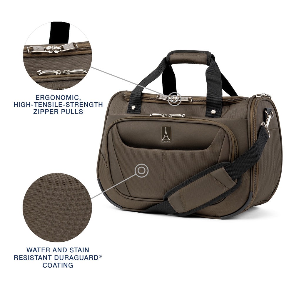 Travelpro Maxlite 5 Softside Underseat Overnight Weekender Bag, Mocha 18 In U13