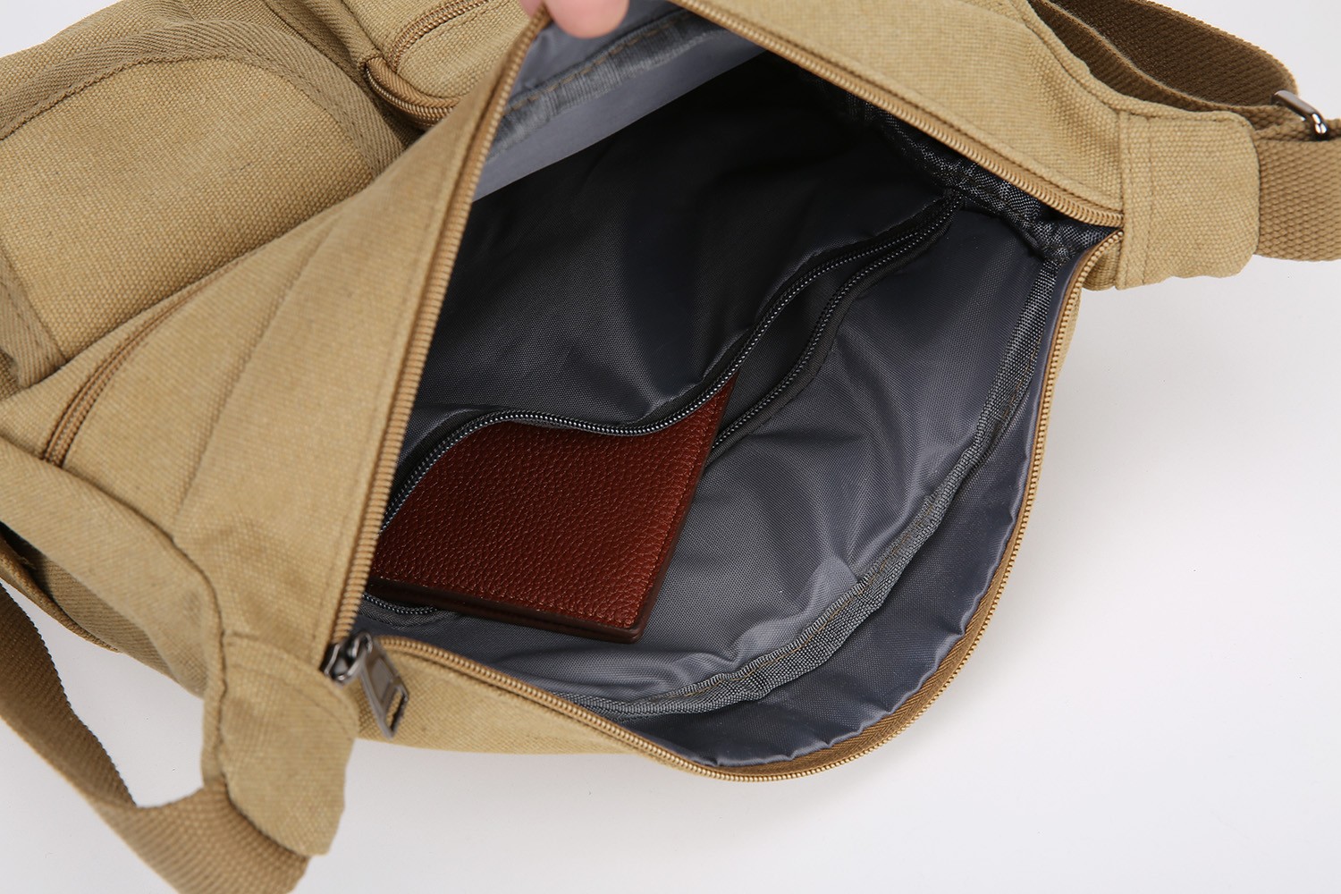 Men’s Vintage Canvas Crossbody Bag Messenger Shoulder Satchel School Bookbag