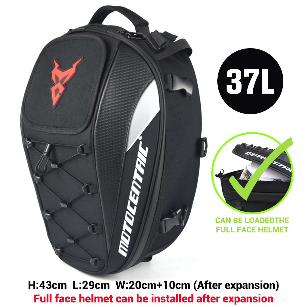 Waterproof Motorcycle Tail Bag Multifunction Motorcycle Rear Seat Bag High Capac