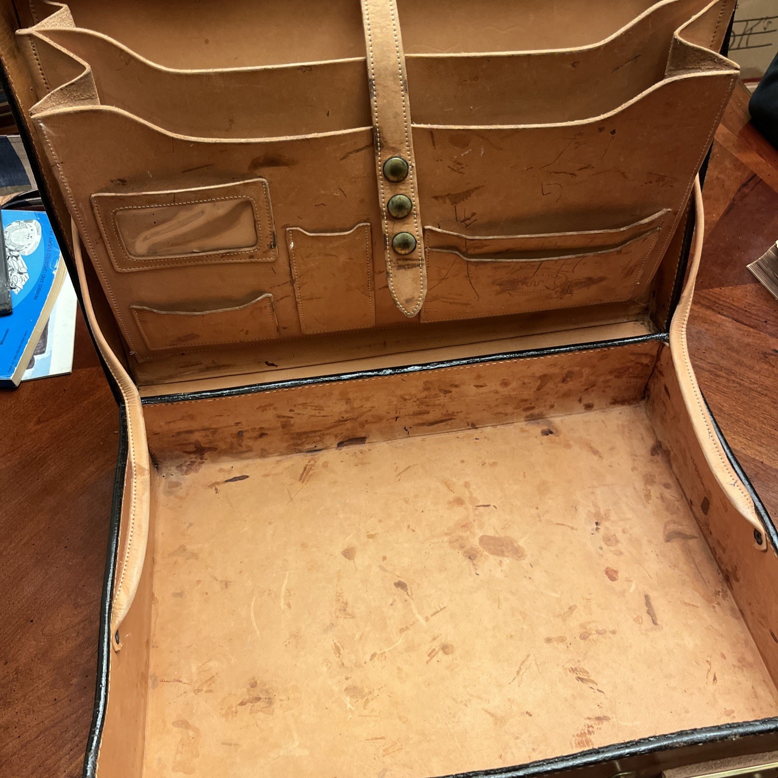 Rare Vintage King Ranch Leather Attaché Case Kingsville TX Briefcase MNL