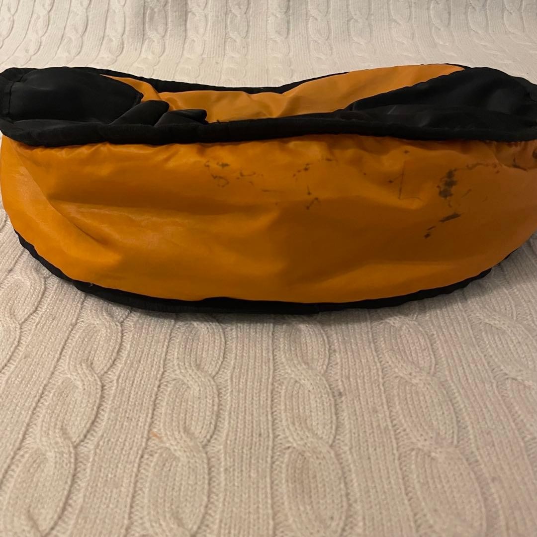 Authentic PORTER YoshidaBag Black Nylon Oval Shoulder Bag 21cm x 32cm x 9cm