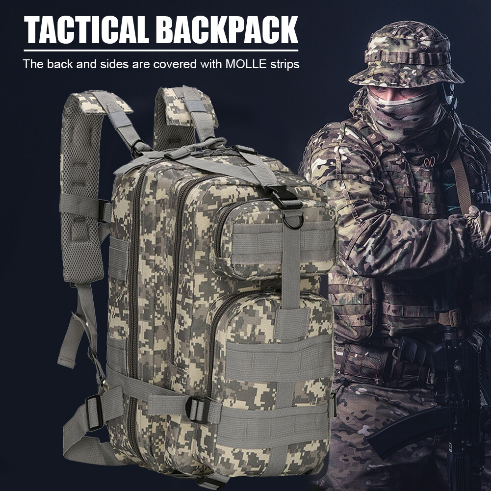 30L Outdoor Military Molle Tactical Backpack Rucksack Camping Hiking Travel Bag