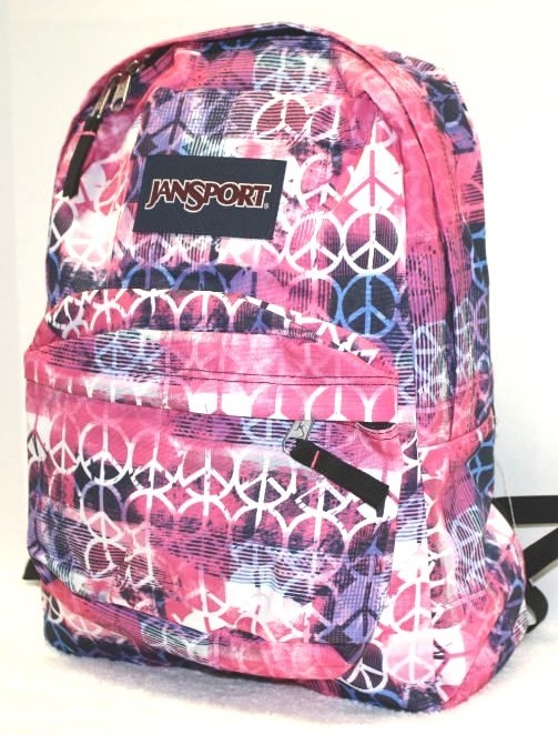 JANSPORT ~ SUPERBREAK BACKPACK~ PINK PEACE POP ~ I HAVE MANY OTHERS
