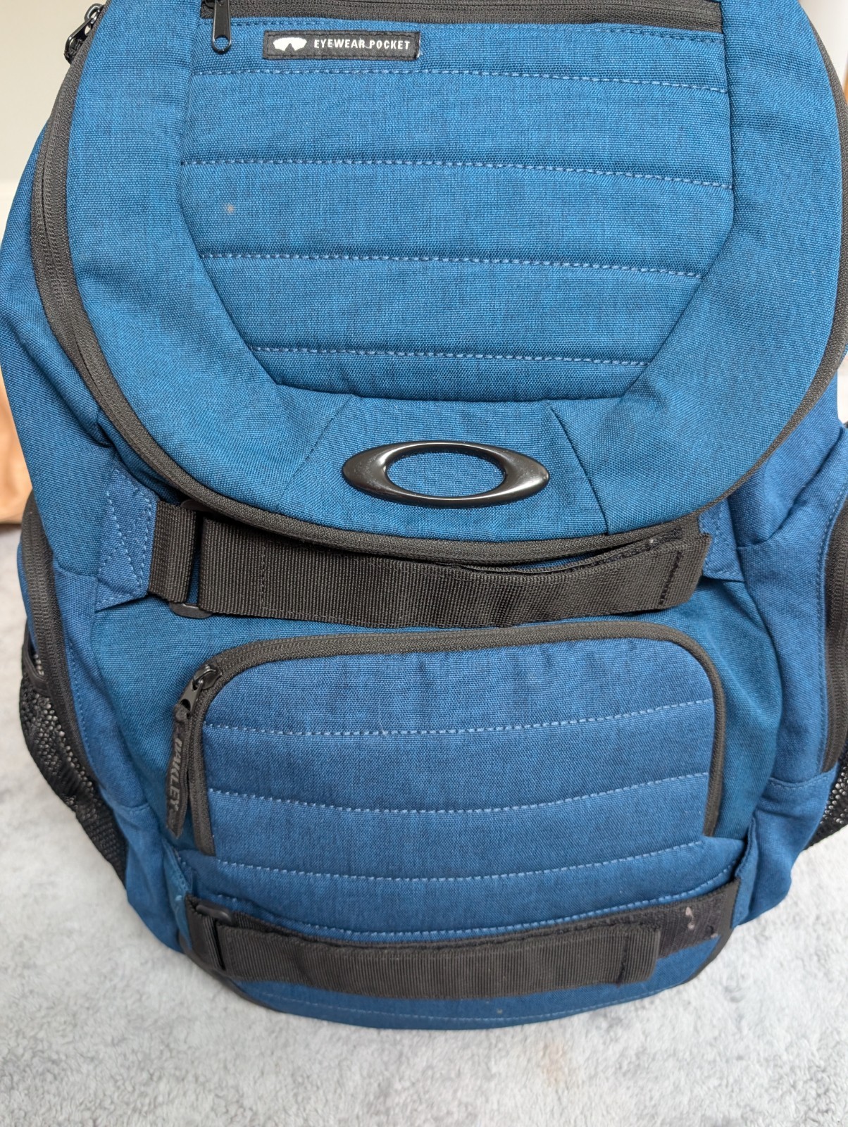 Oakley Blue And Black Canvas Backpack