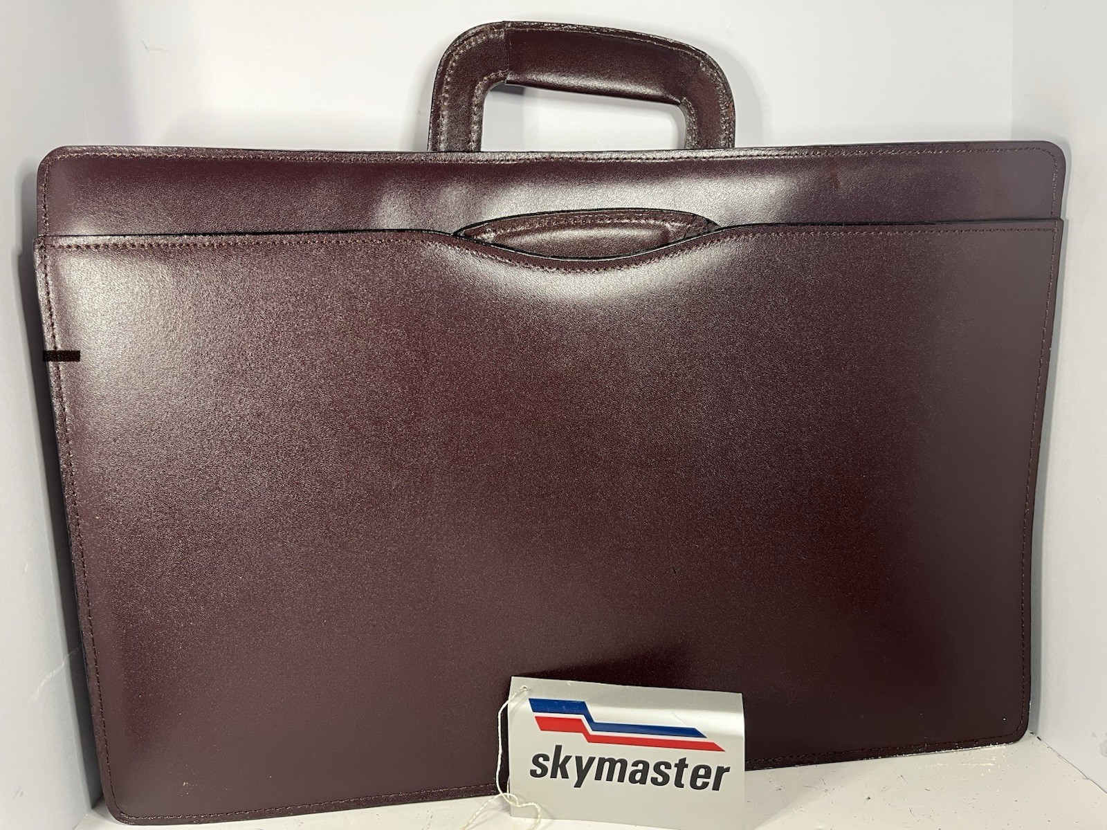 Leather Zip Around Portfolio Notebook Case Skymaster