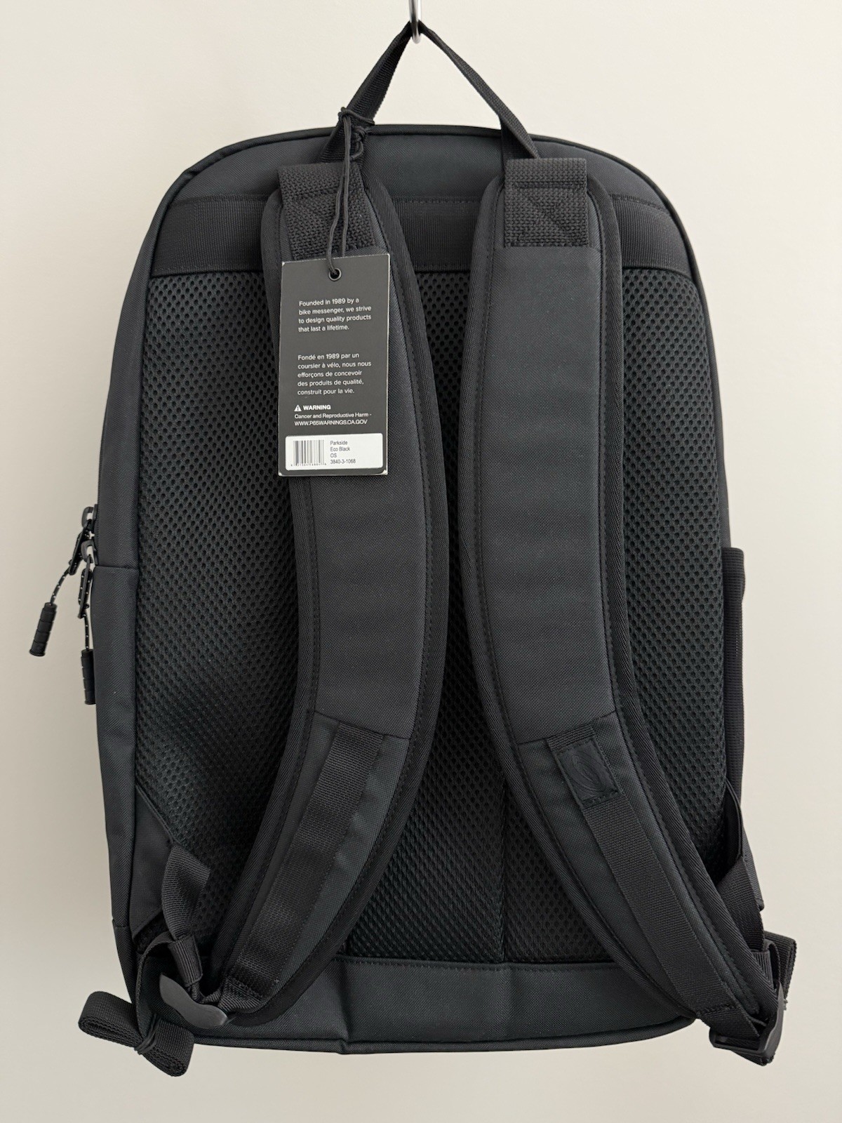 Timbuk2 Parkside Eco Backpack Bag Pockets Black 20 Liter Logo Uber Eats New NWT