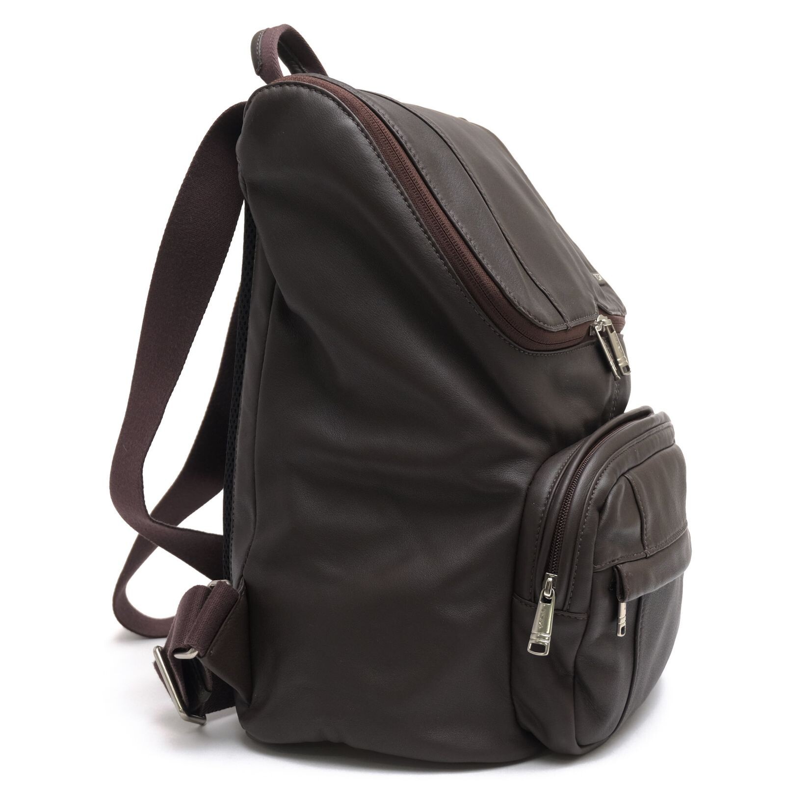 TUMI Durham Leather Backpack Brown Men Business Laptop Bag 60104B Authentic