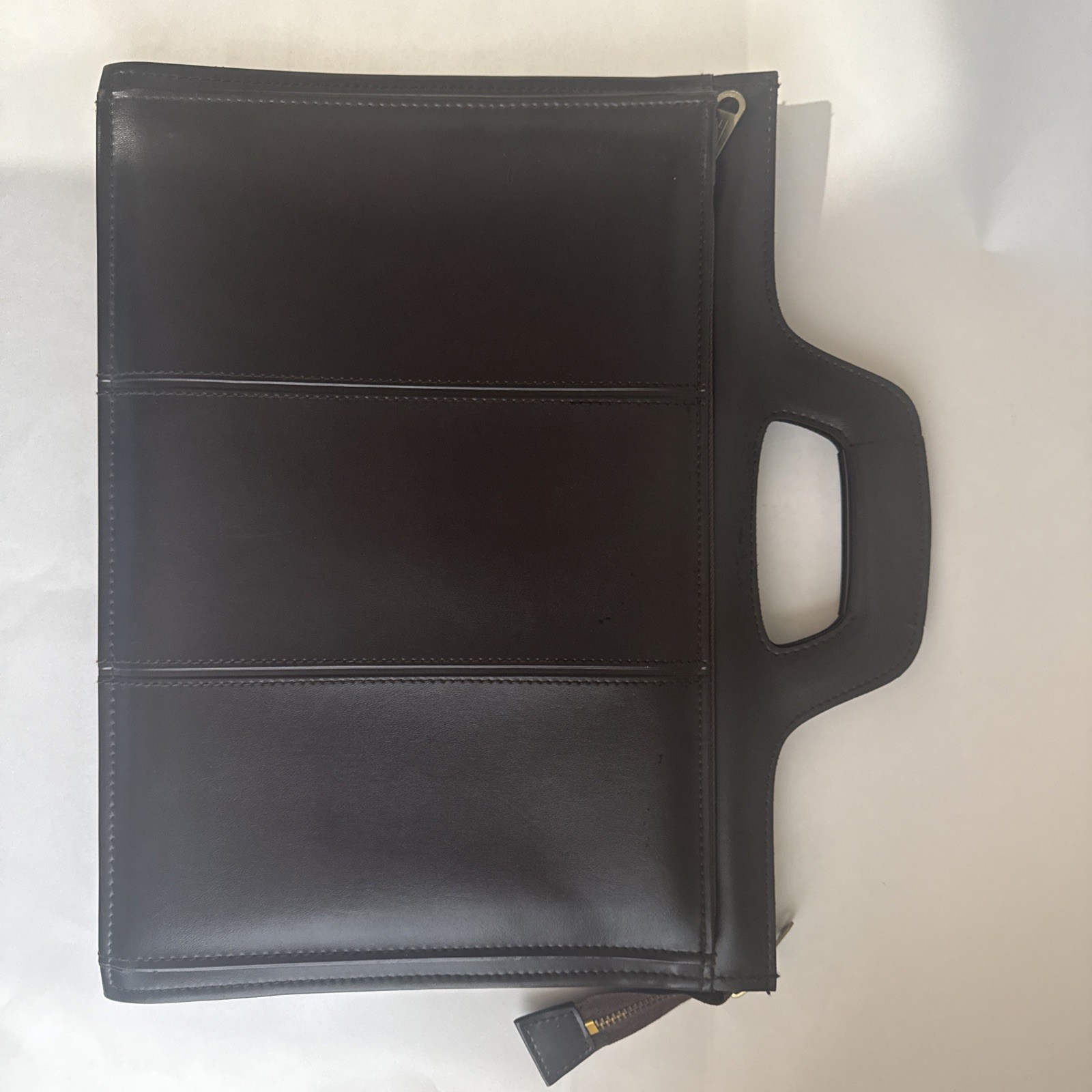 Dark Coffee Brown Leather Briefcase, in great condition.