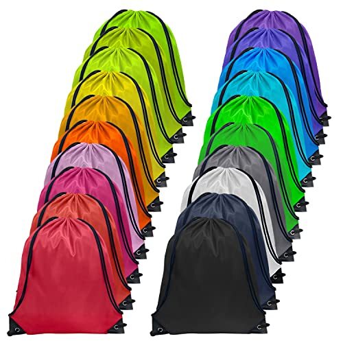 Drawstring Bags Bulk 40 Pcs Draw String Bags Nylon Cinch Bags Gym Drawstring