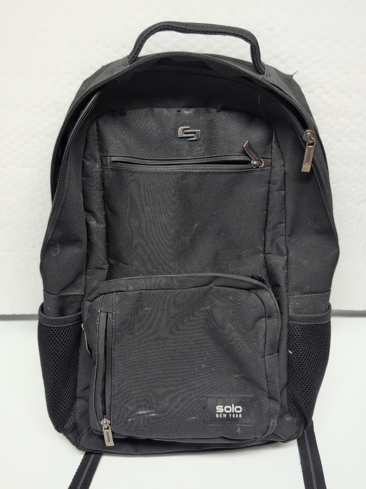 Solo New York Varsity Line Backpack, Black, Fits 15.6 Laptop, For Travel/School