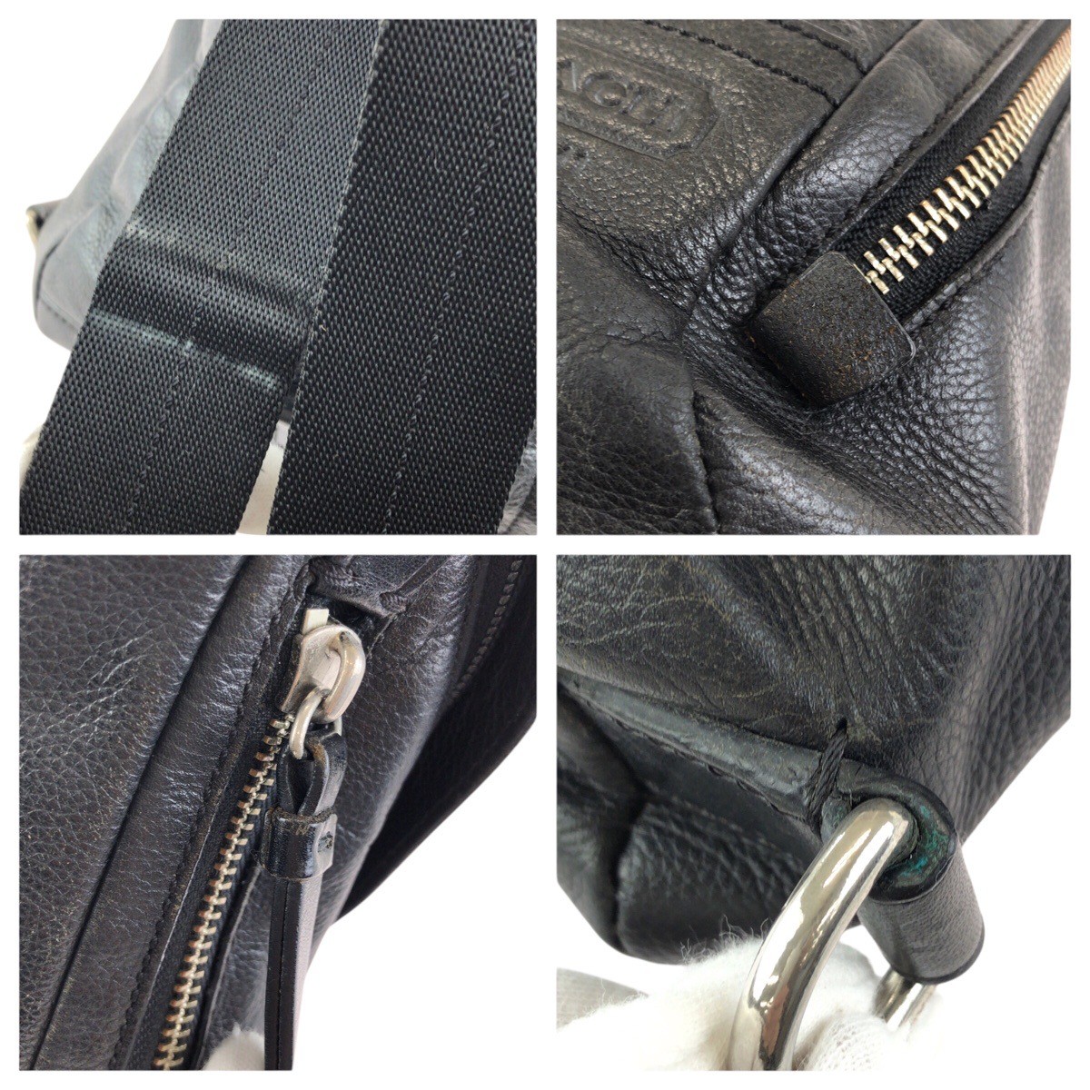 COACH Thompson Convertible Sling Pack Body Bag Black SilverHardware leather