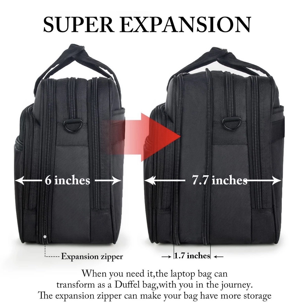 Ytonet Gaming Laptop Briefcase 17 Inch, Expandable Extra Large Case for Computer