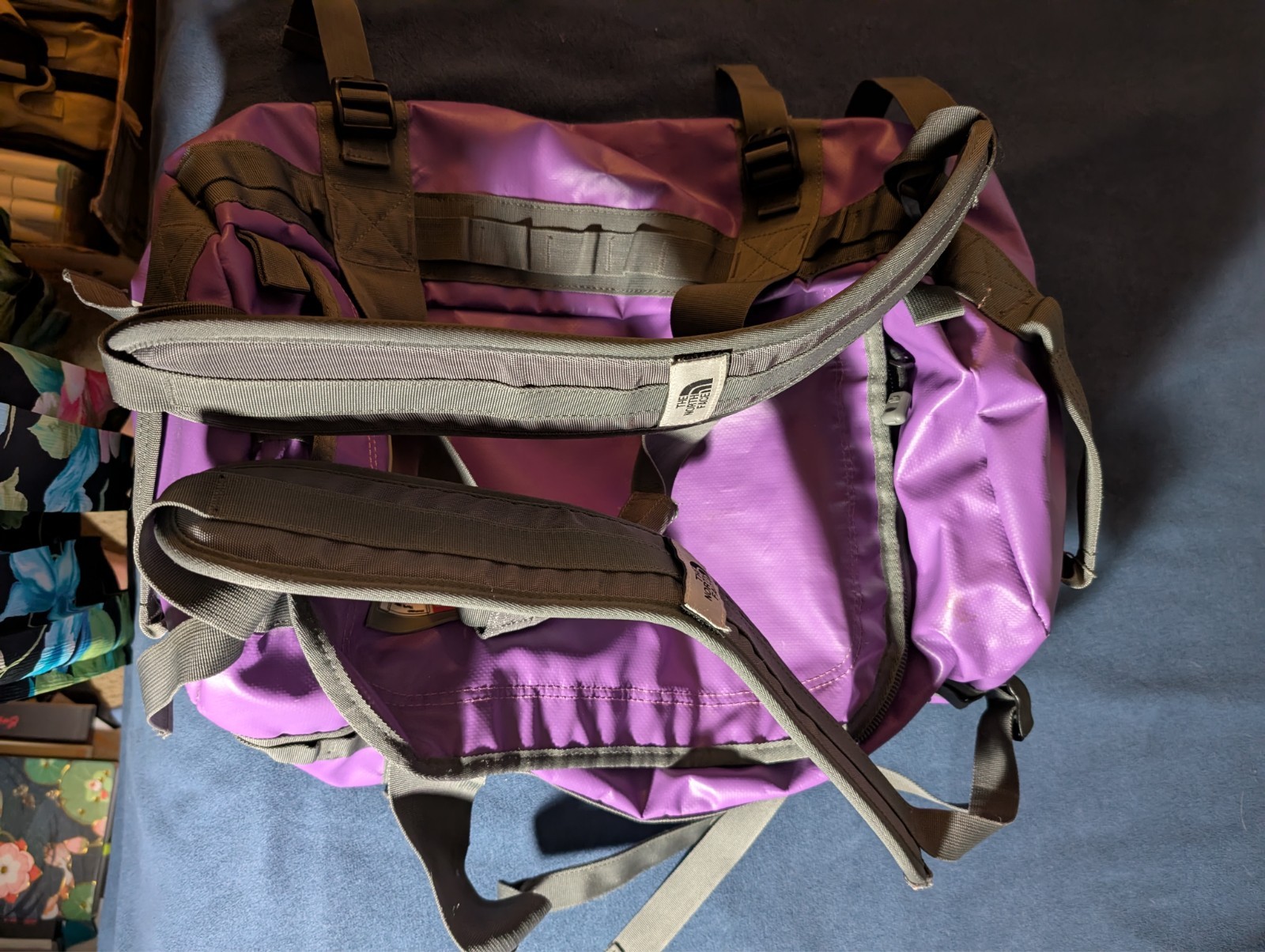 North Face base camp duffel purple, S