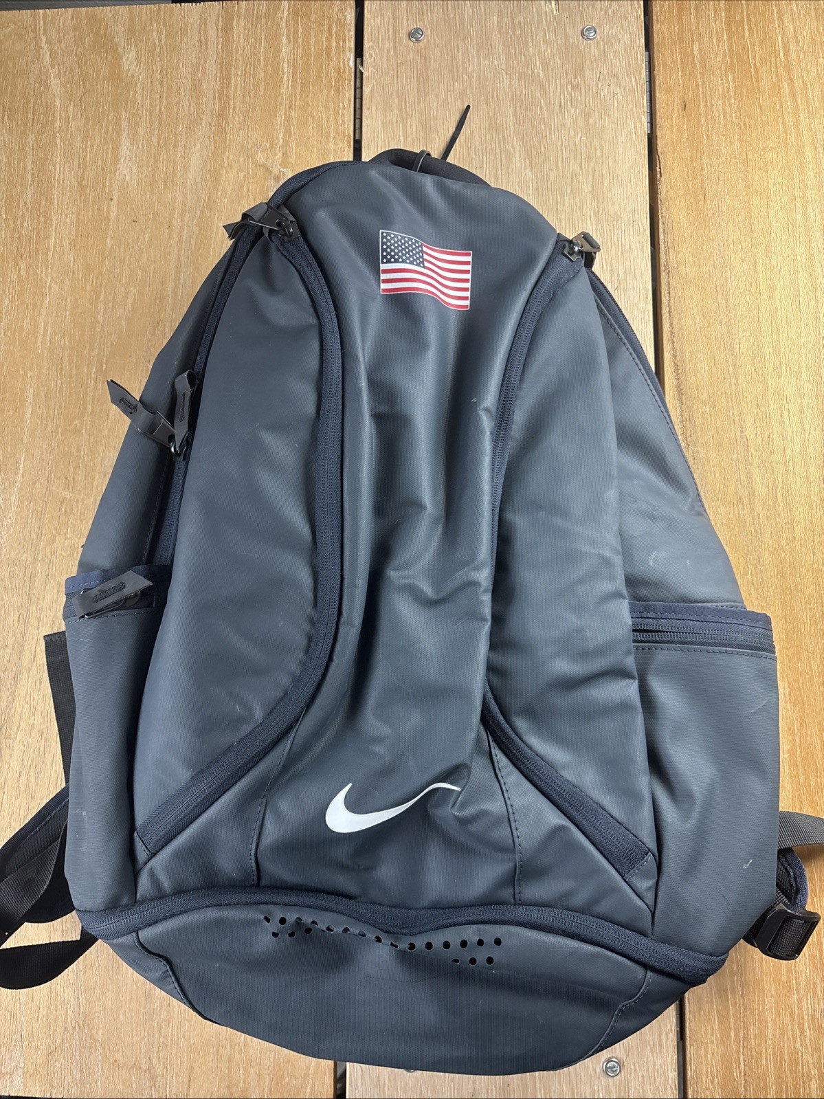 Nike Ultimatum Max Air Backpack Team USA/USATF Logo Dark Blue With American Flag