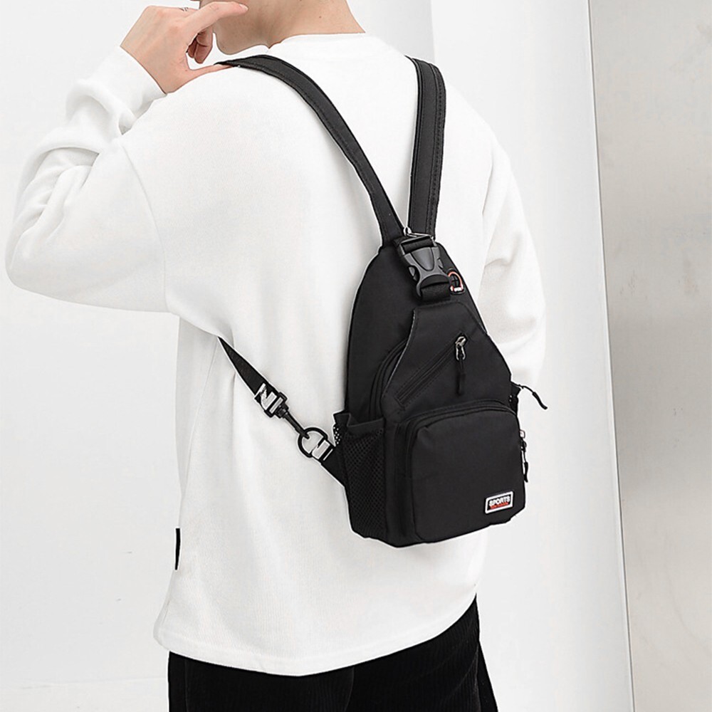 Men’s Nylon Sling Bag–Backpack Chest Shoulder Crossbody Fanny Pack Sport Travel