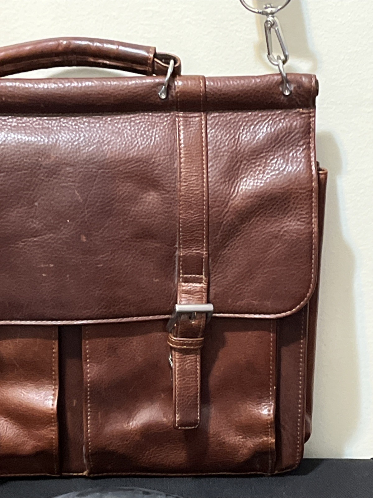 Wilsons Leather Messenger Bag Briefcase Laptop Shoulder Bag – Brown, EUC