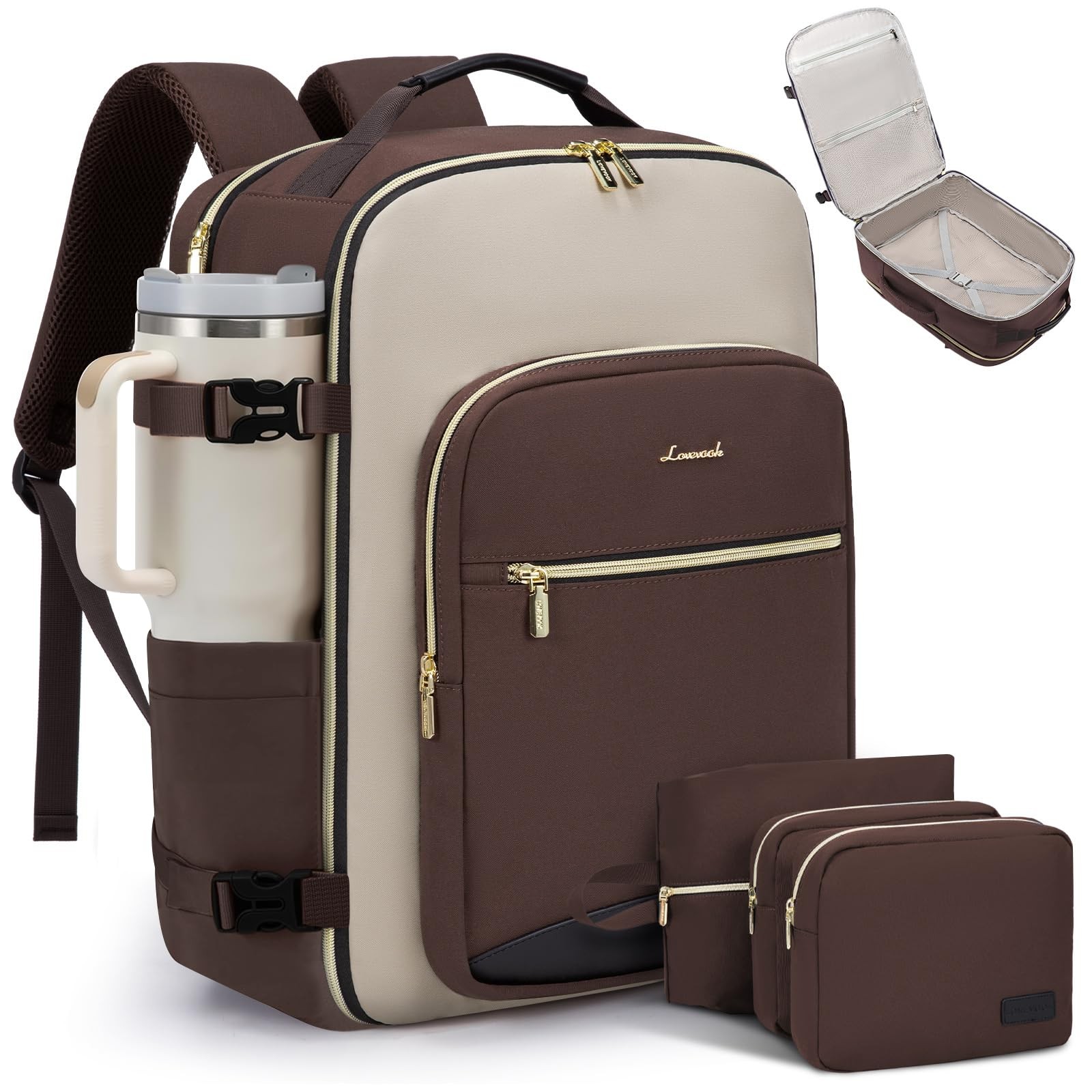 40L Travel Backpack for Women & Men, Airline Approved Carry On Luggage with 3…