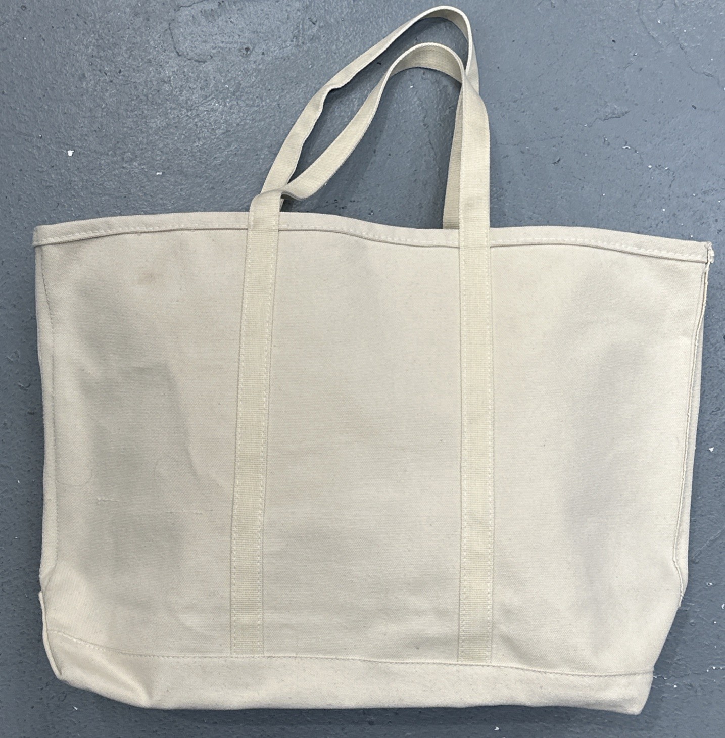 STANLEY & SONS Tote Bag Canvas Extra Large White Ivory USA Made Boat Apron Co