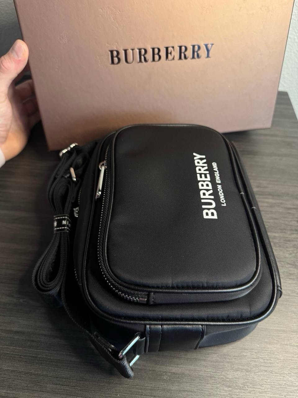 Burberry CrossBag Zip Closure Adjustable Strap