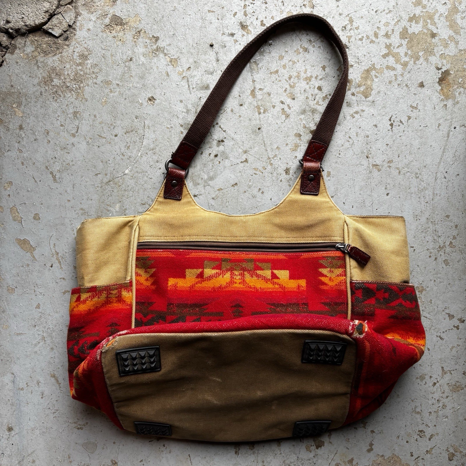 Pendleton Geometric Red Western Aztec Shoulder Bag