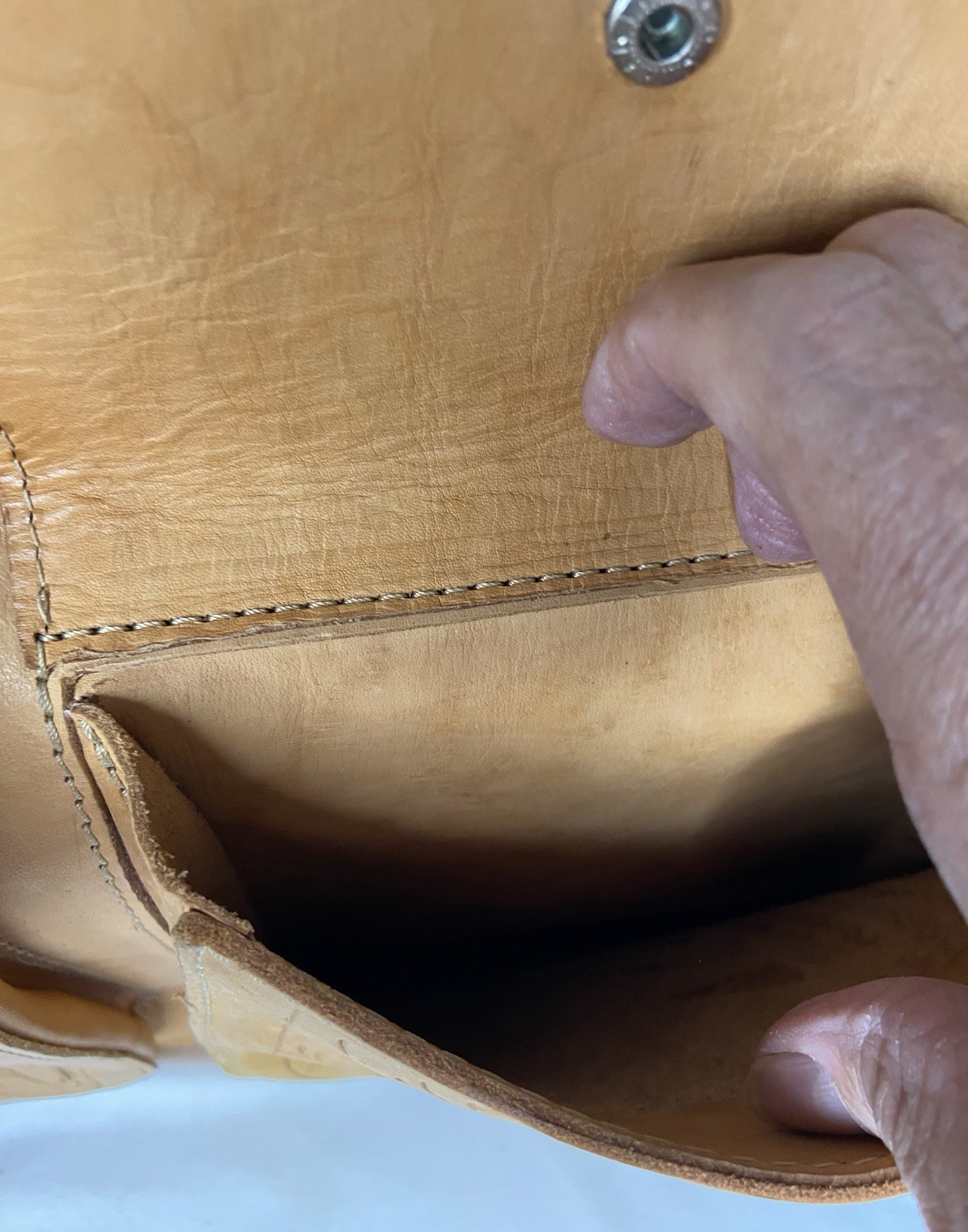 Briefcase Hand Tooled Western Leather Bag Laptop Ropin West *No Shoulder Strap