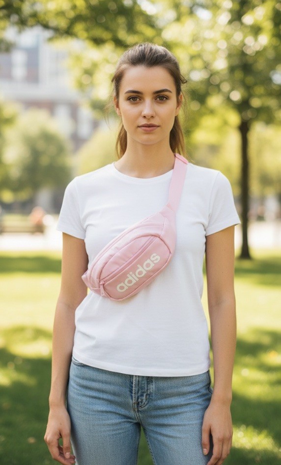 ADIDAS ORIGINALS-CORE CROSSBODY FANNY WAIST PACK -Women/Girl PINK/ White-