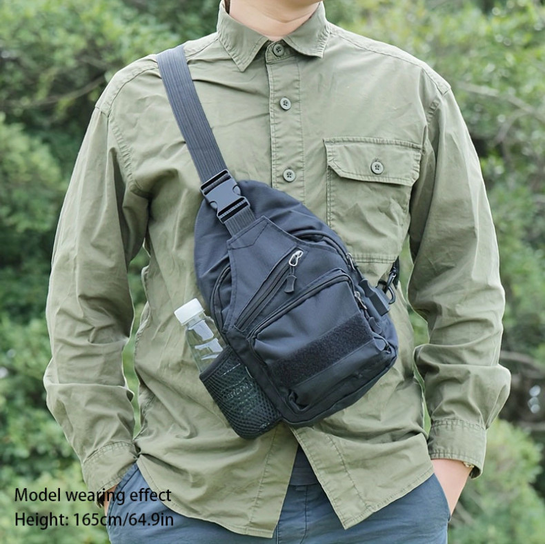 Men Backpack Molle Tactical Sling Chest Pack Shoulder Bag Outdoor Hiking Travel