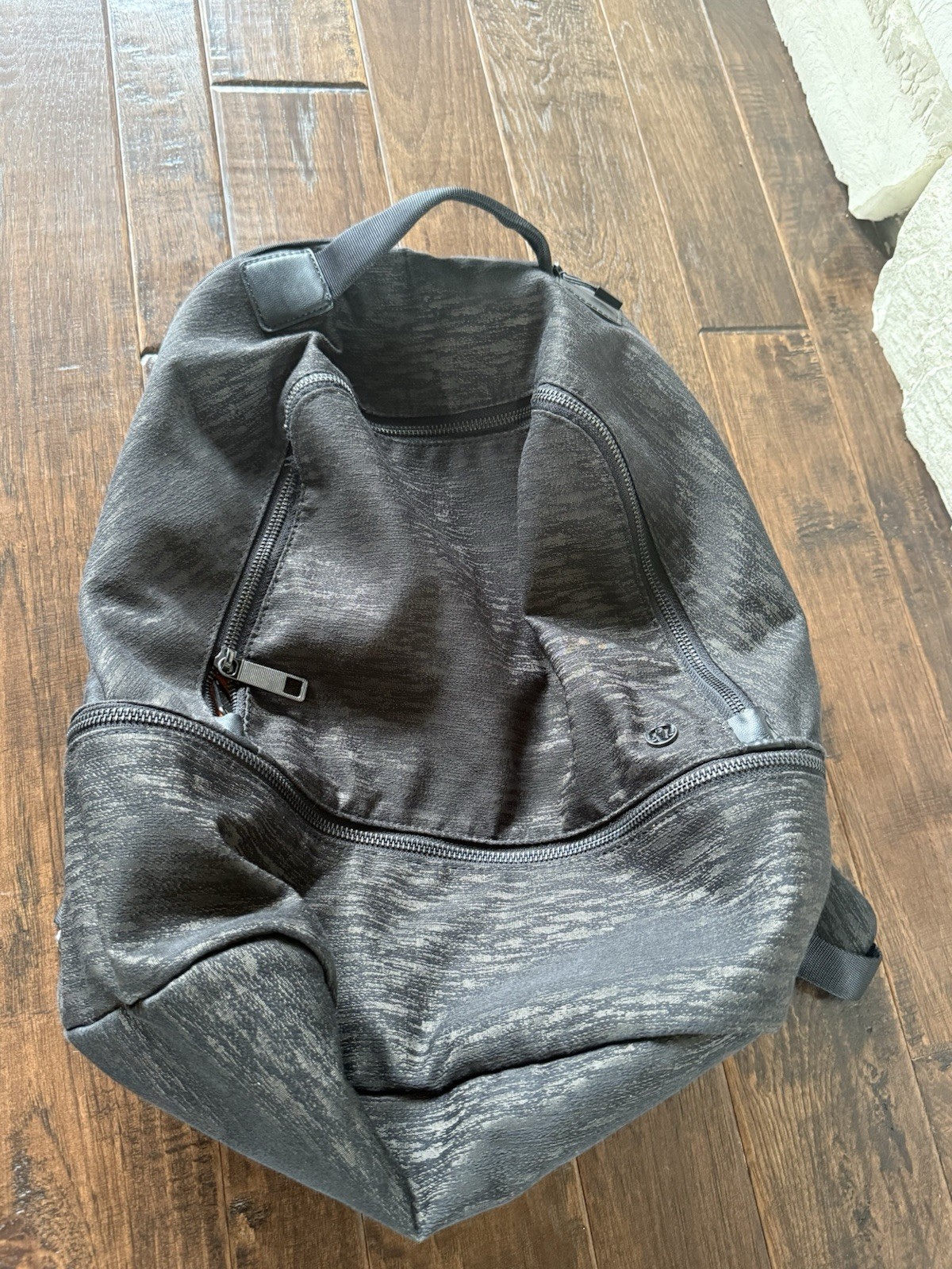Lululemon city Backpack 17L black and brown with little ripped zipper