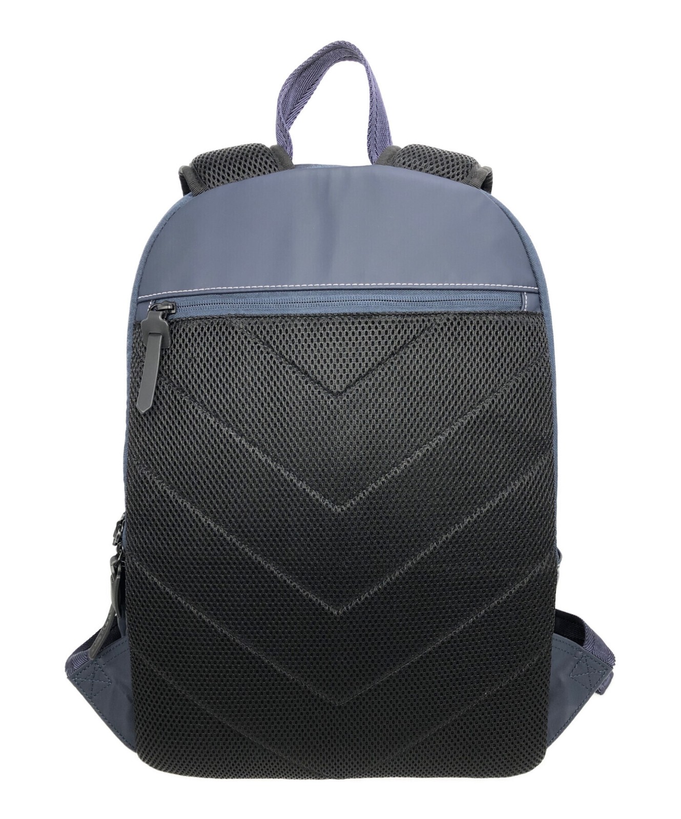 DIESEL Navy Polyurethane Backpack Men Zip Pockets Auth