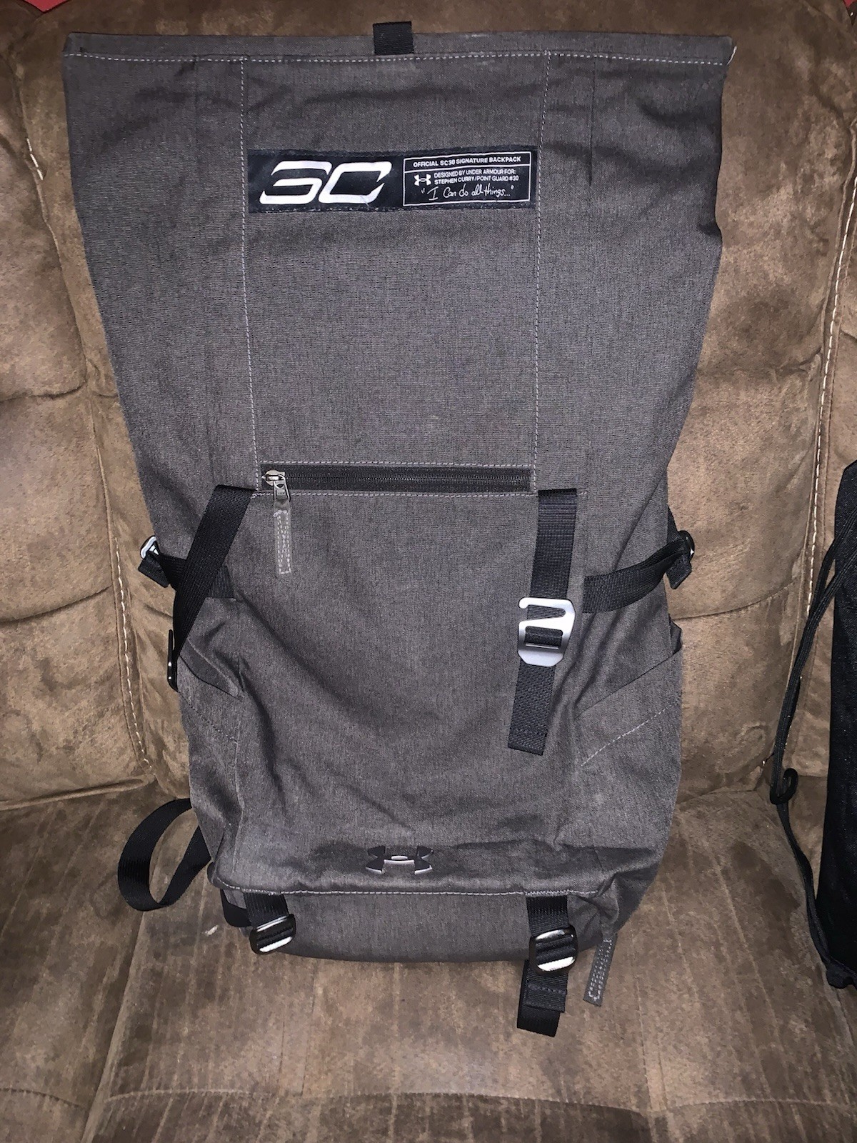 Under Armour Steph Curry Player’s Bag Backpack SC30 Signature Rolltop Black/Grey