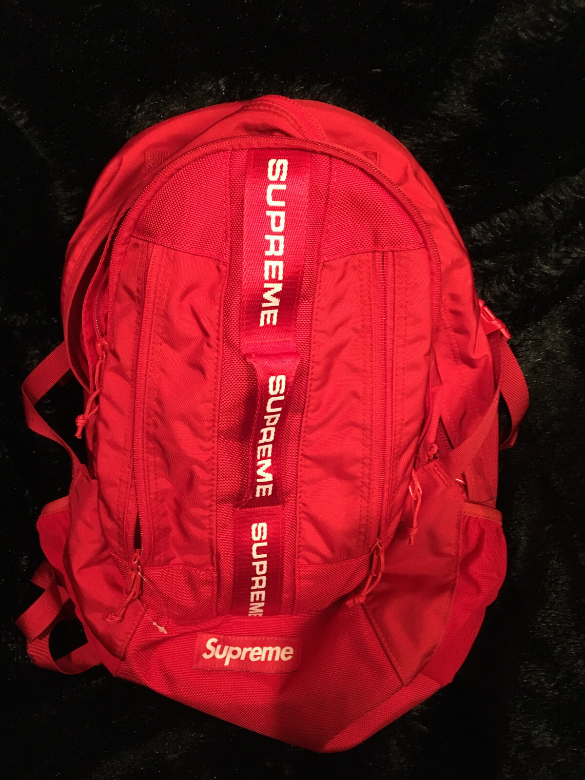 Supreme Red FW22 BookBag Backpack Duffle Side Leather Waist Shoulder Sling Logo