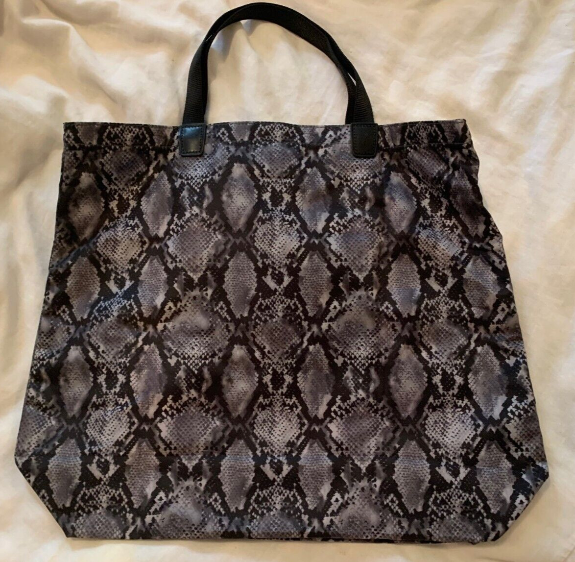 TUMI Alpha Python Roll Up Leather Travel Shopper Carry on Bag Tote Weekender