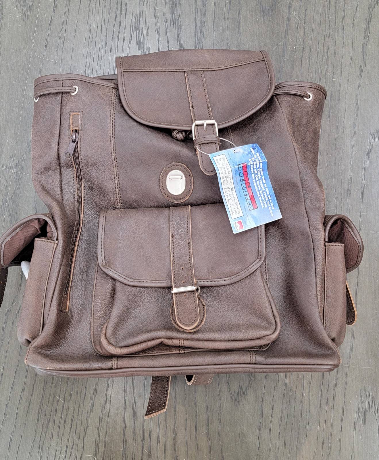 Marlboro 1990’s Unlimited Gear Leather Backpack w/ Tag