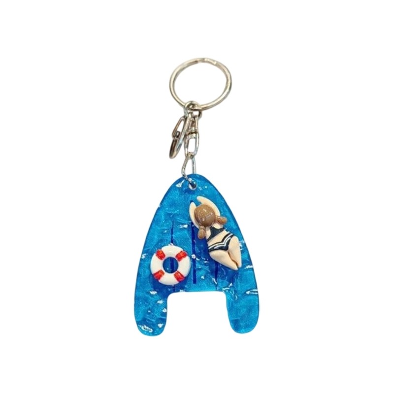 Strong Acrylic Keychain for Couples Gym Swimming Pool Accessories Decoration