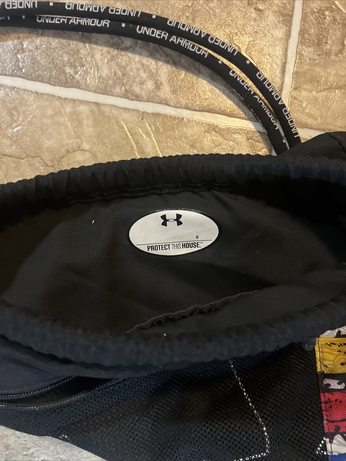 Under armor drawstring bag W/ Mesh Front Pocket Yellow Blue Red Black