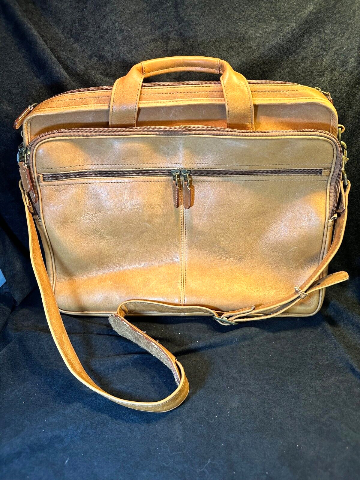 Santa Fe Dilana Leather Laptop Briefcase Colombia Multi Compartment Shoulder Bag