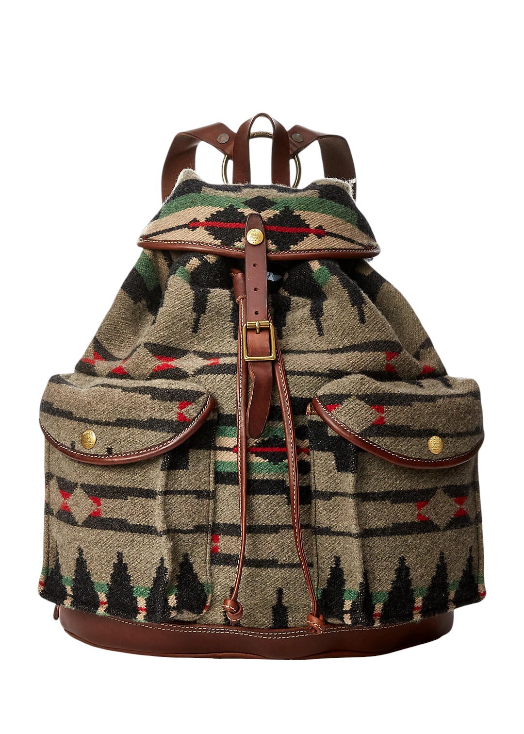 Ralph Lauren RRL Wool Leather Riley Southwestern Rucksack Backpack New $995