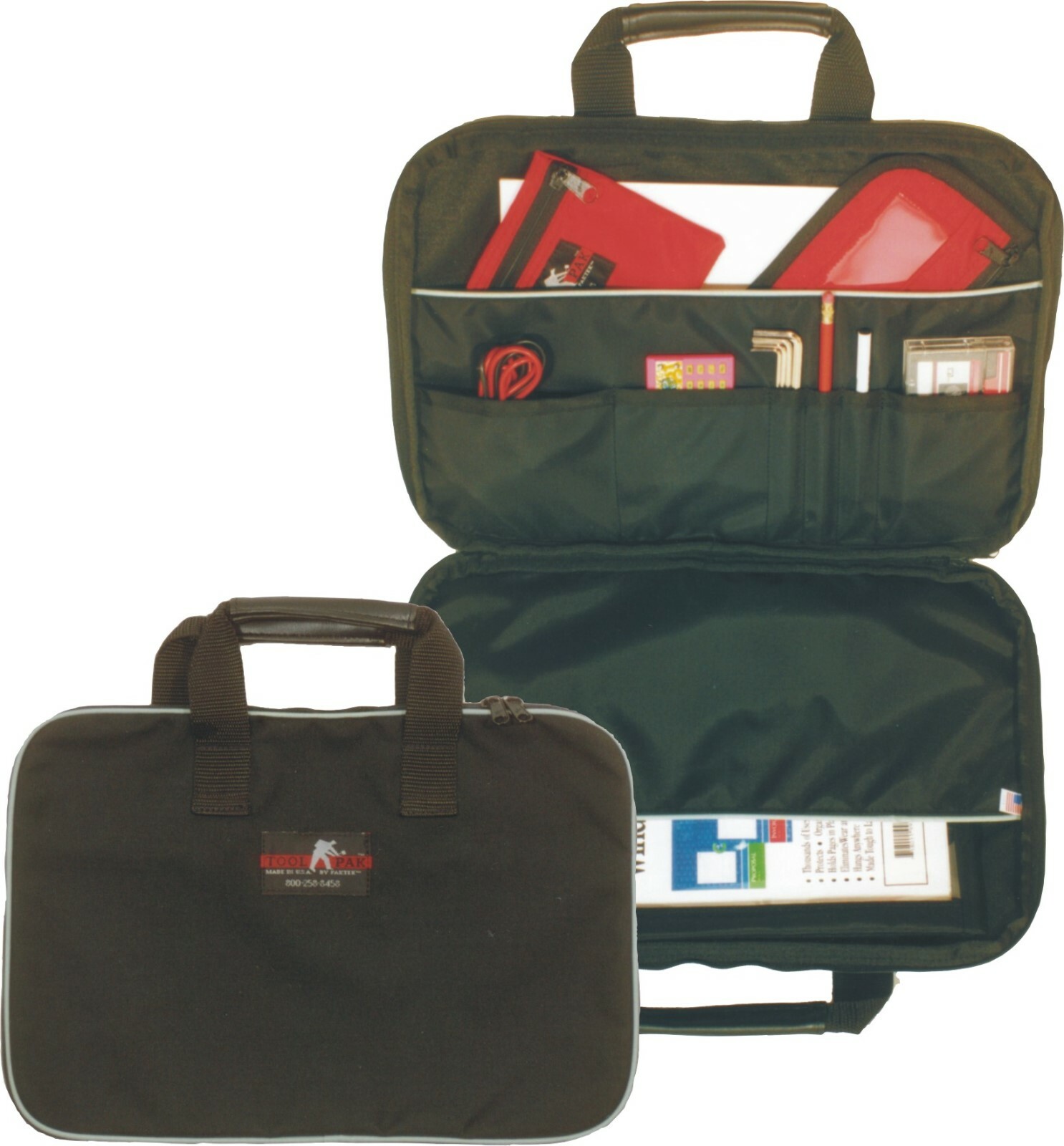 Softside Briefcase Laptop Carrier #99800P ToolPak Brand Attache Paktek Bag
