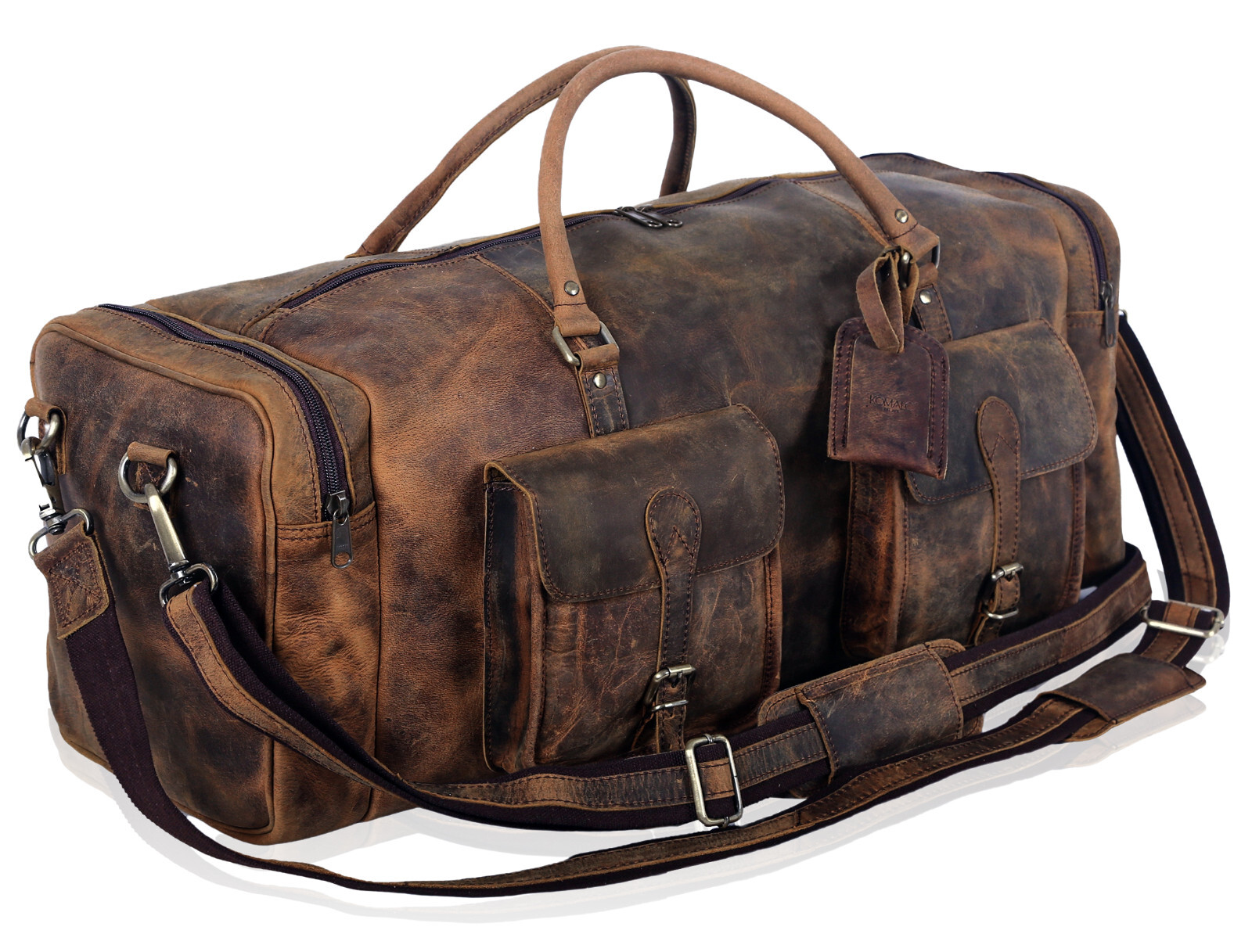 Handmade Leather Duffel Bag For Men Weekender For Travel Overnight Large