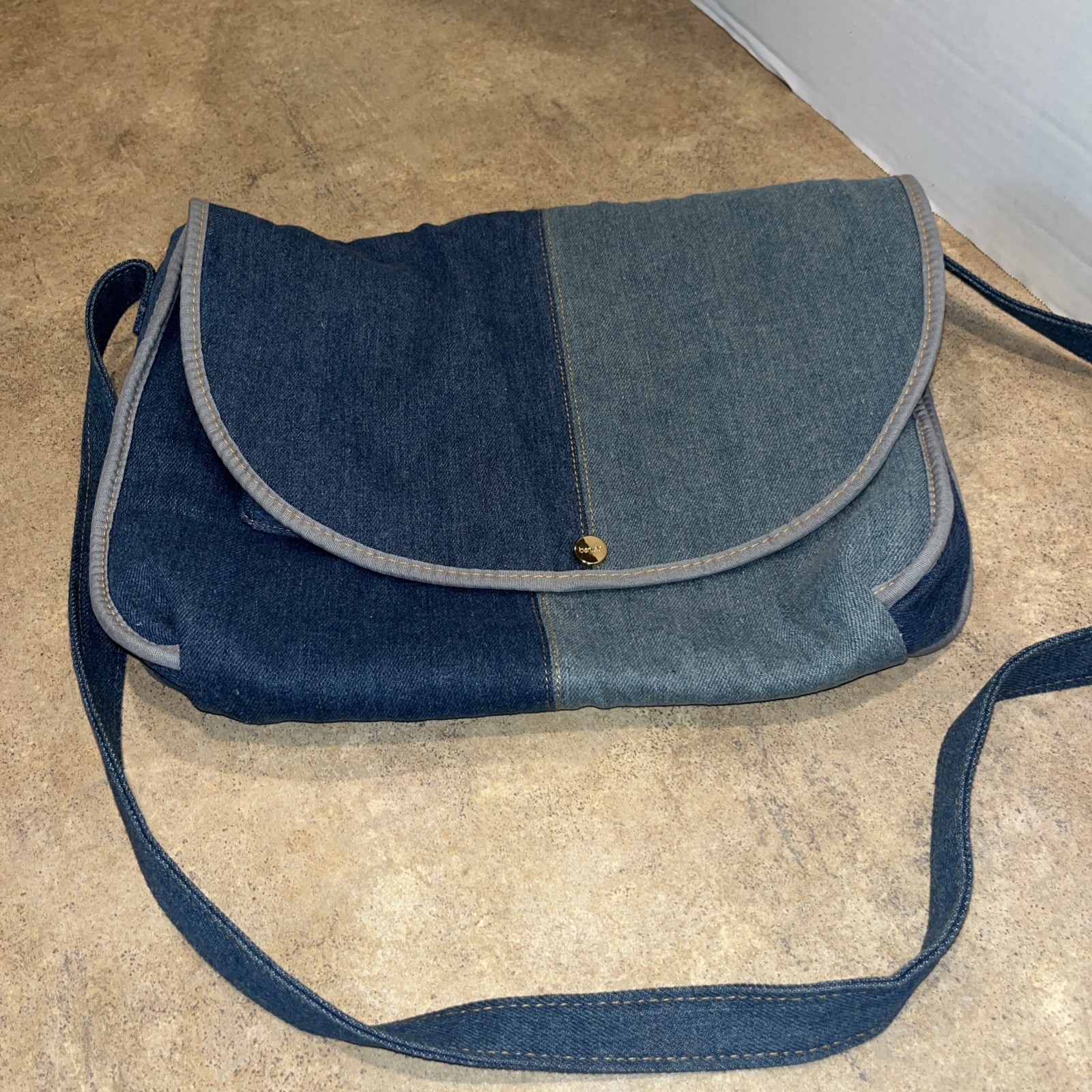 Brand Ban.do Denim Logged On Laptop Bag Boho Hippie Style. Padded w/pockets