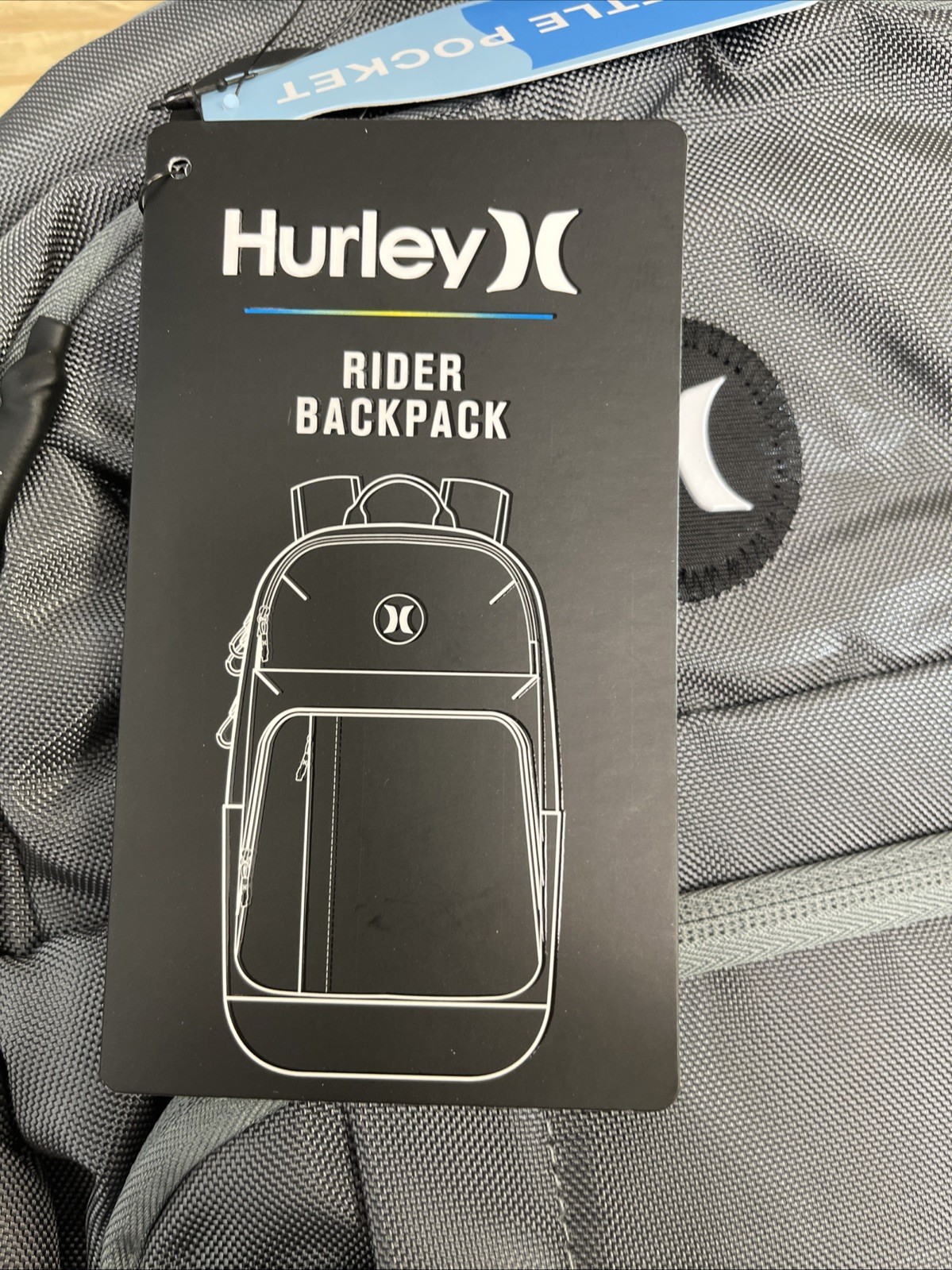Hurley Rider Backpack, Cool Grey, Durable Adjustable Straps,FREE & FAST SHIPPING