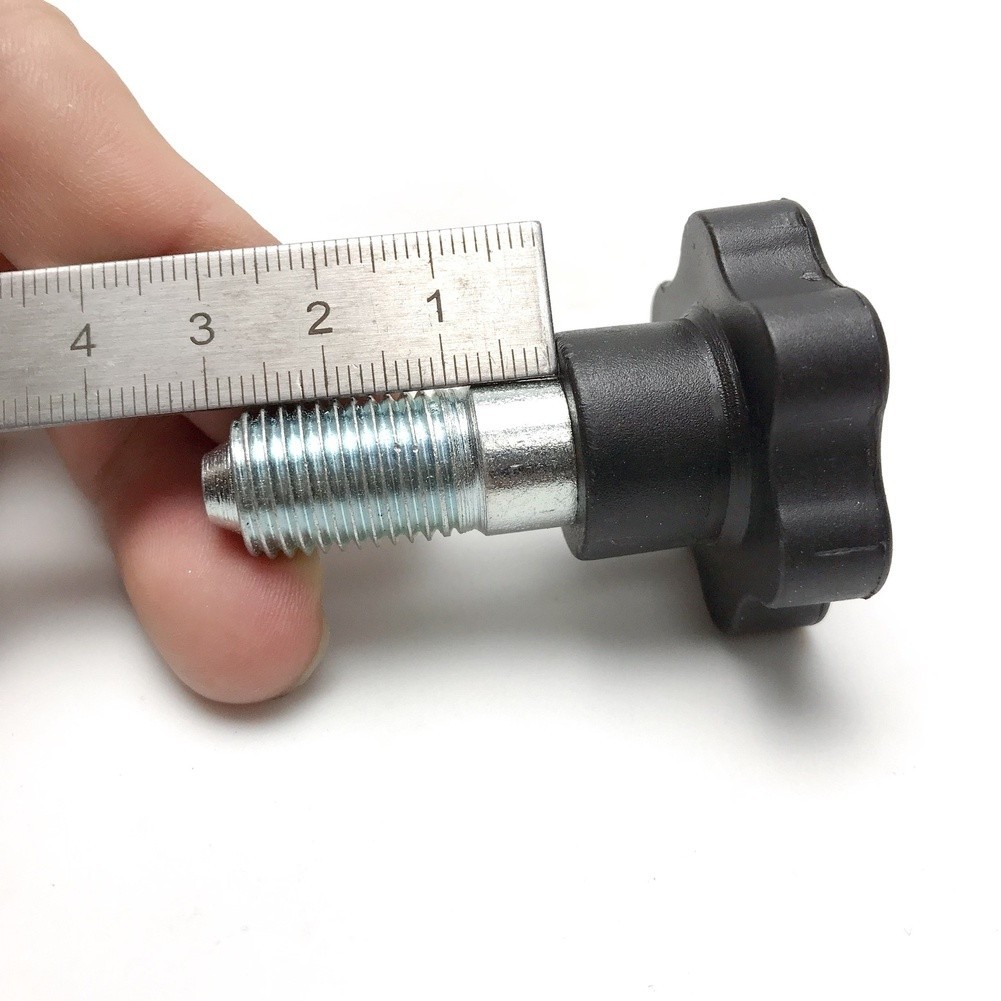 Black Plastic M14x1.5 Hex Head Thumb Screw for Treadmill Incline Mechanism