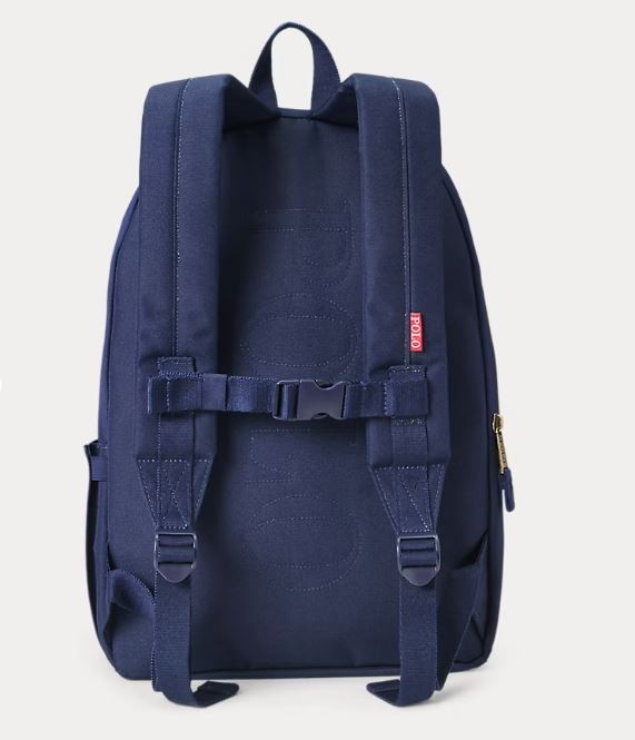 Polo Ralph Lauren Bear Backpack Navy Blue Laptop School Travel Book Bag Gift New