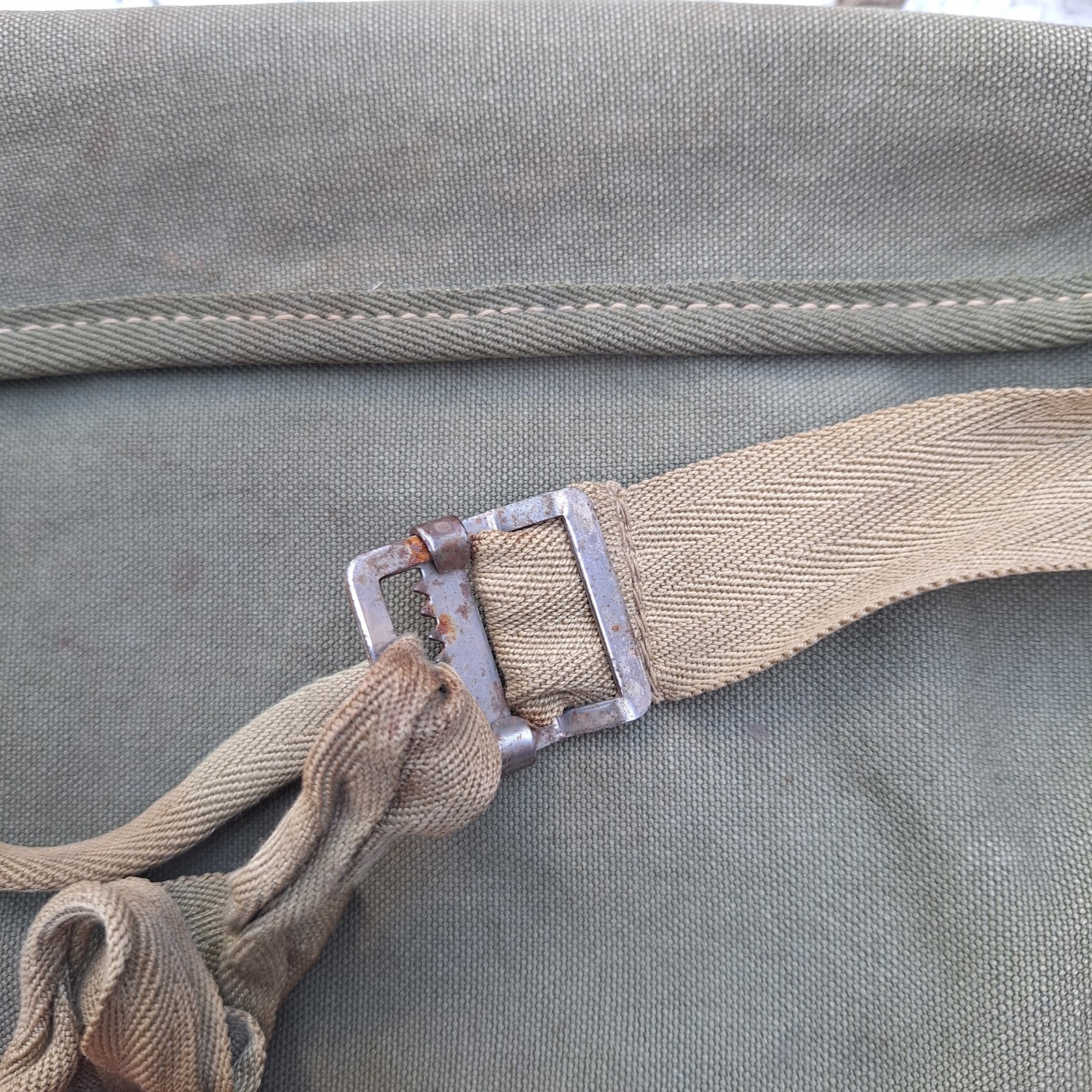 Vtg US Military Olive Drab Canvas Messenger Ammo Shoulder Bag Crossbody Talon